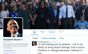 Obama deixa de ser presidente também no Twitter