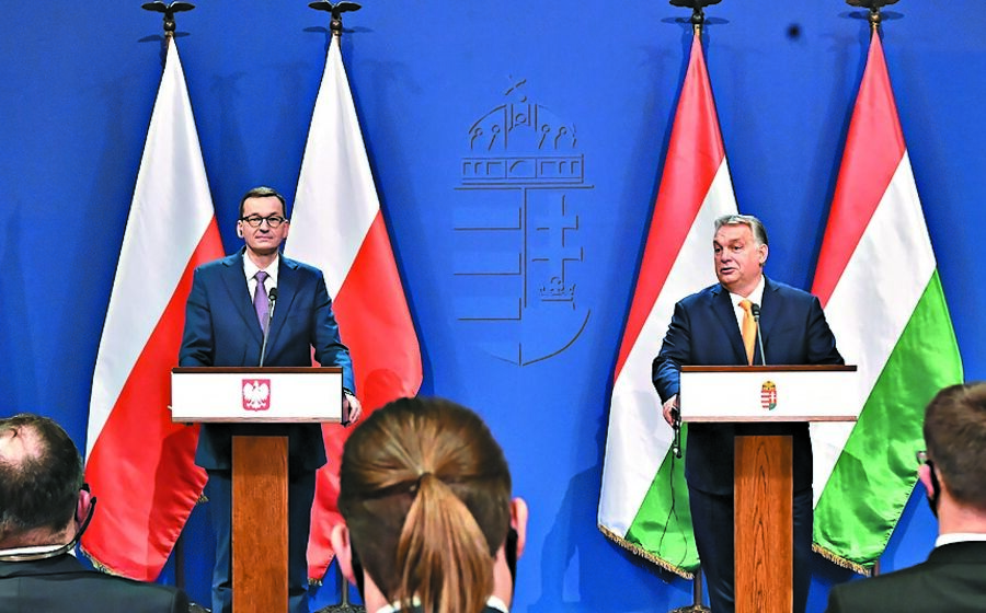 Mateusz Morawiecki e Viktor Orbán não querem verbas comunitárias dependentes do Estado de direito.
